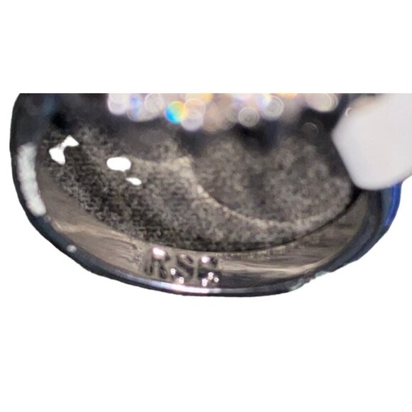 Synthetic Sapphire Ring 7 Women CZ Cubic Zirconia Blue Silver 1767 - Picture 6 of 6